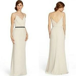 Cream Special Occasion Floor Length Dress